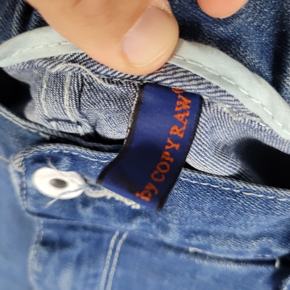 COPY RAW | denim sequin Donald Duck disney cropped cuffed jeans - Picture 8 of 11